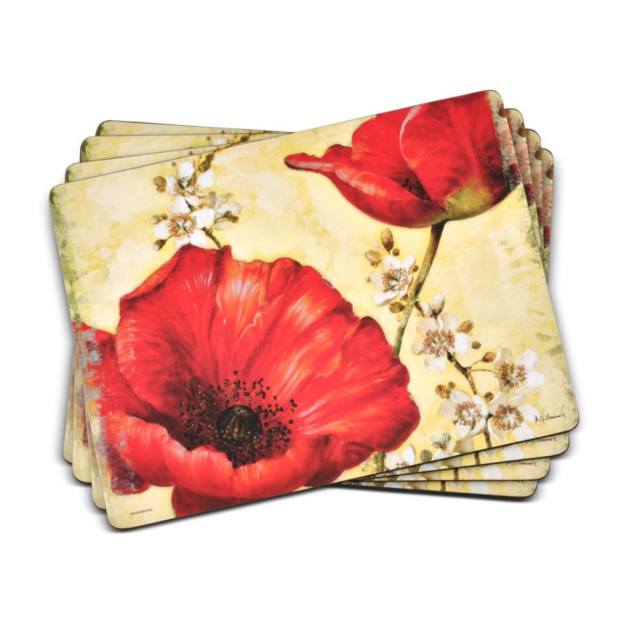 Tabletop Pimpernel | Pimpernel Poppy De Villeneuve Placemats