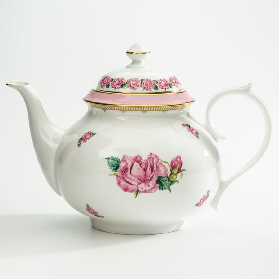 Tea Time Halcyon Days Teapots | Halcyon Days Castle Of Mey Shell Garden Rose Early Morning Teapot