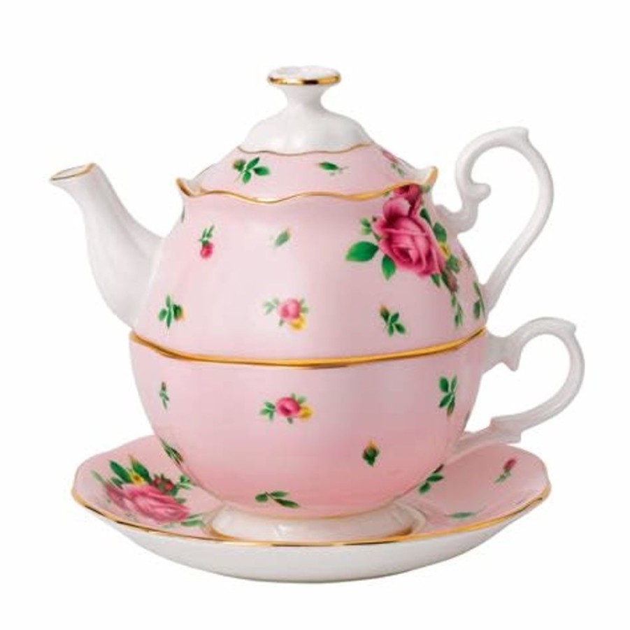 Tea Time Royal Albert Teapots | Royal Albert New Country Roses Pink Tea For One