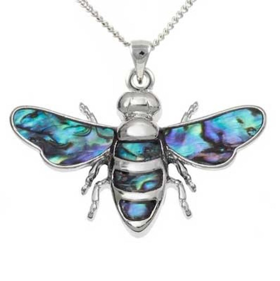 Wear British Isles Necklaces & Pendants | Lila Jewellery Paua Shell Bee Pendant Necklace