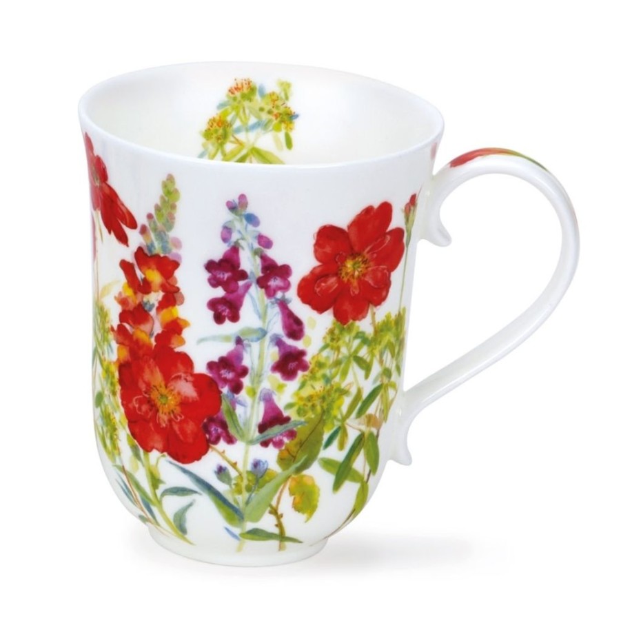 Tabletop Dunoon Shape: Braemar | Dunoon Braemar Cottage Flowers Red Mug