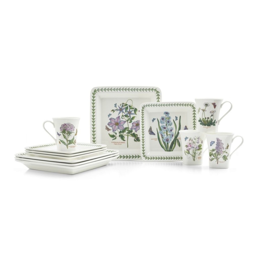 Tabletop Portmeirion Portmeirion | Portmeirion Botanic Garden 12 Piece Square Dinner Set