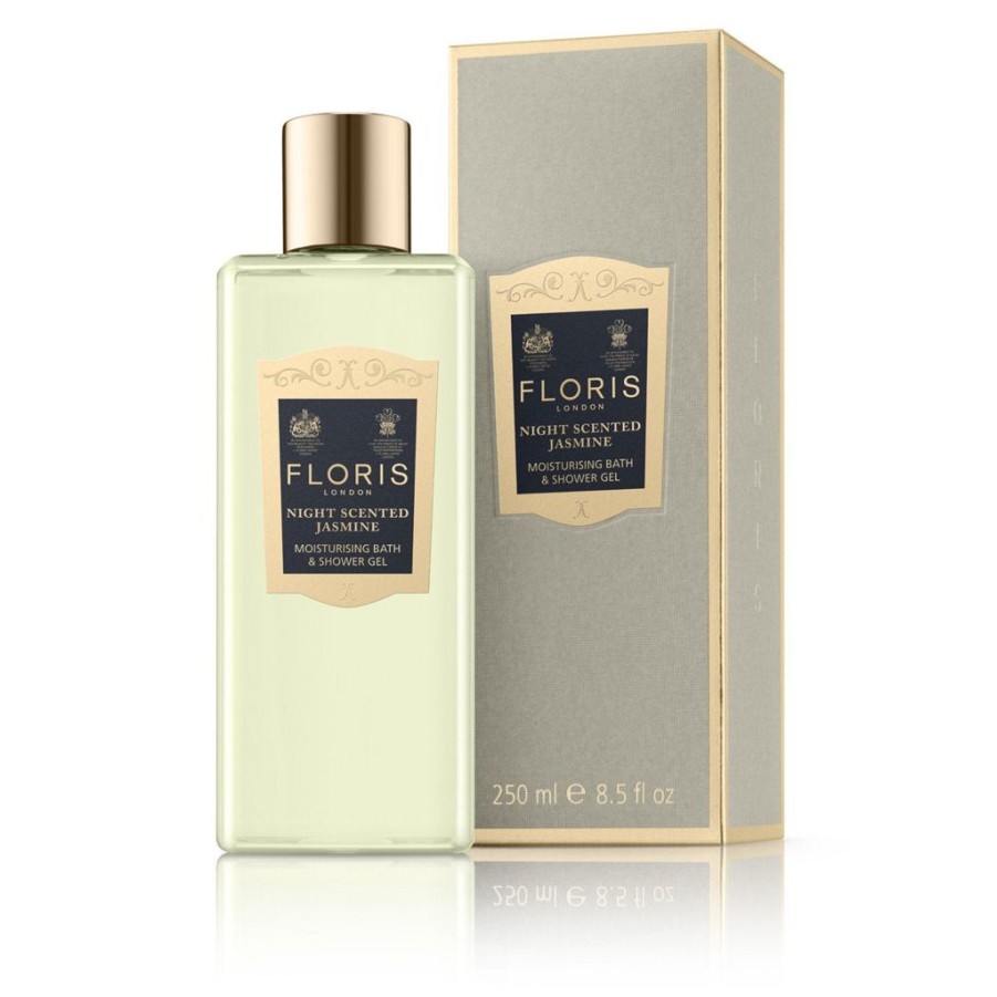 Bath & Body Floris of London Bath & Shower | Floris Night Scented Jasmine Moisturizing Bath And Shower Gel 250 Ml