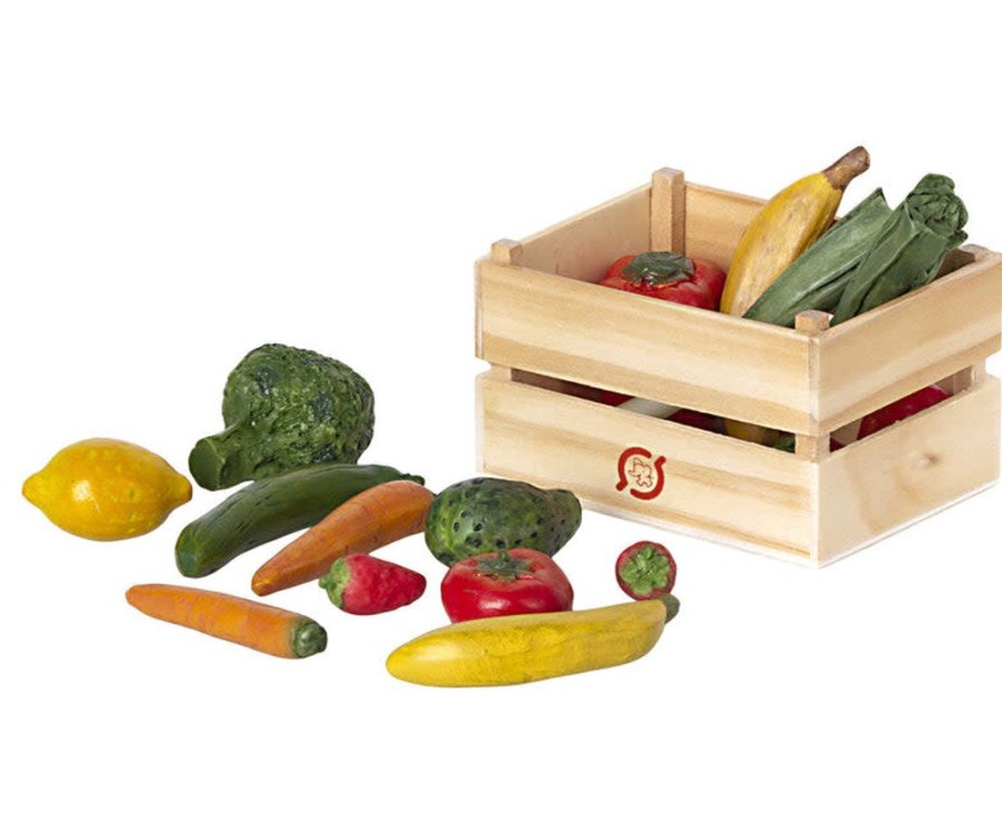 Children Maileg | Maileg Crate Of Veggies & Fruit