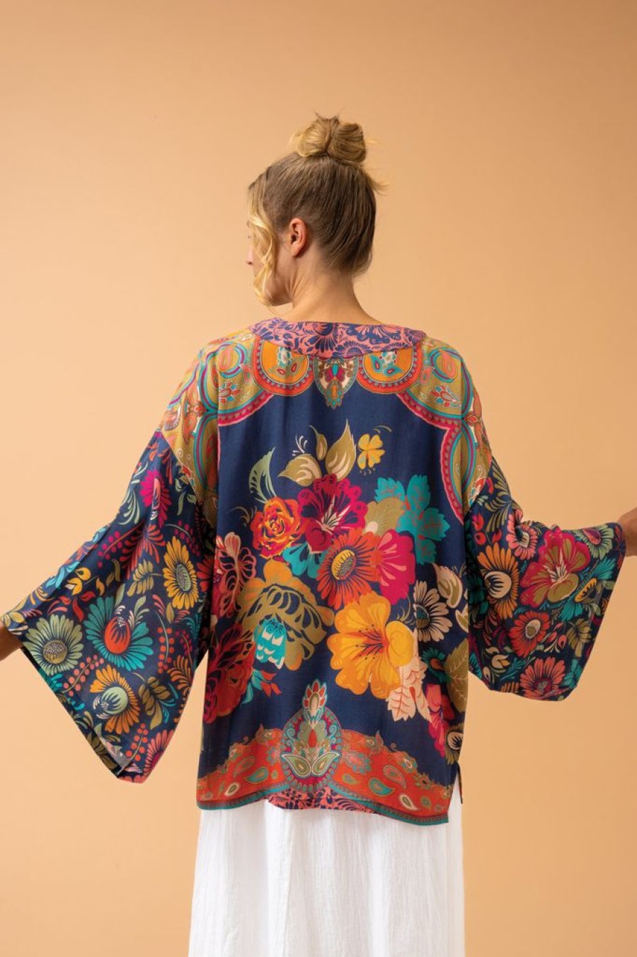 Wear Powder UK | Powder Uk Vintage Floral Kimono Jacket (Ink)