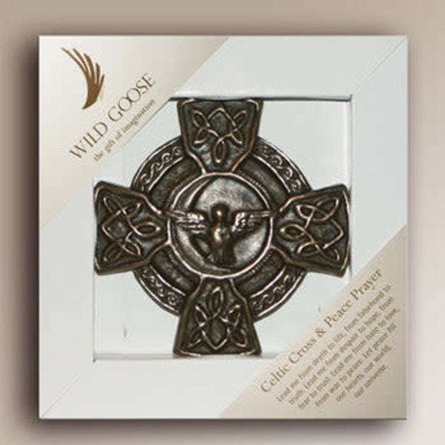 Decor Wild Goose Wall Decor | Wild Goose Celtic Cross & Peace Prayer Boxed