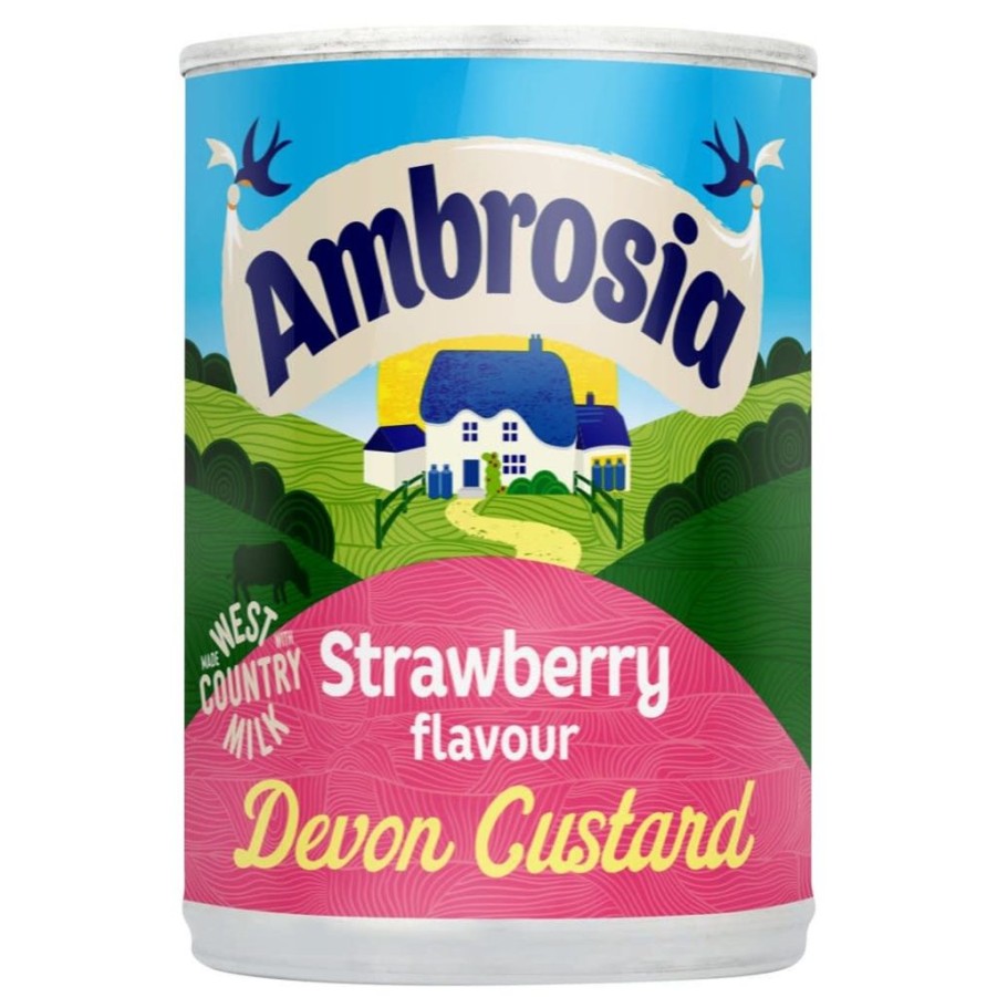 Food British Isles | Ambrosia Strawberry Custard Can 400G