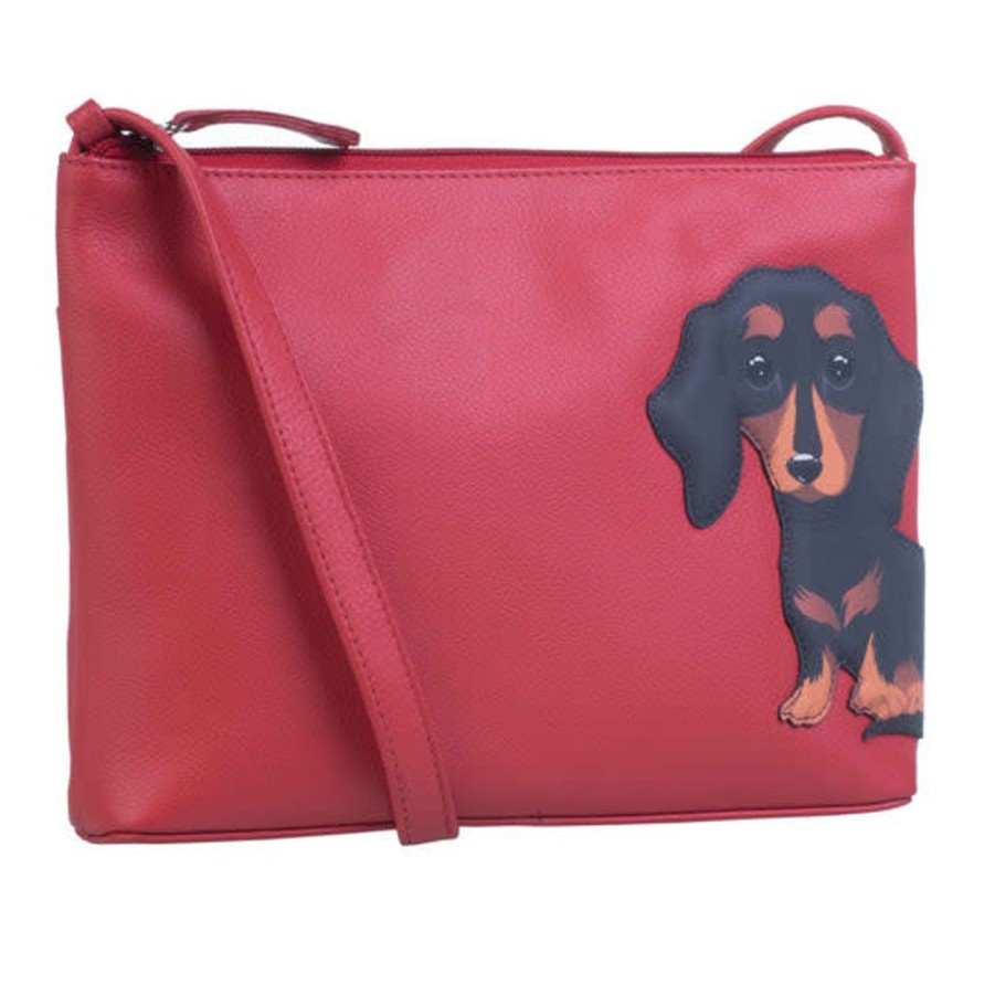 Wear British Isles | Mala Leather Frank Cross Body Bag Red