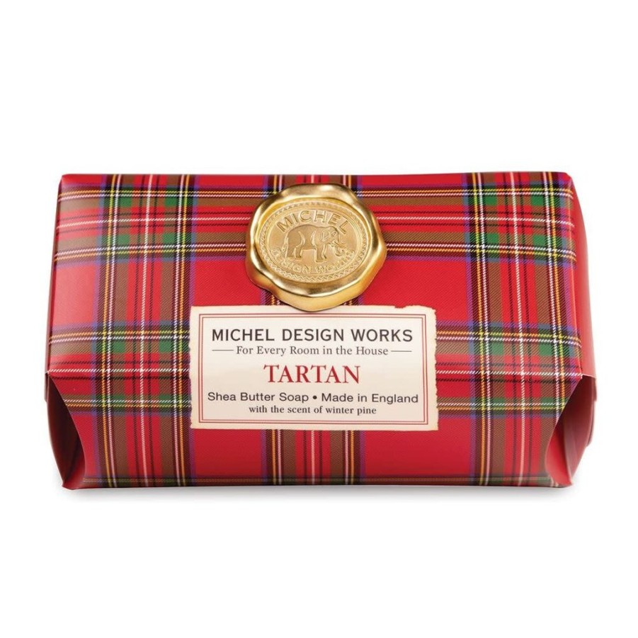 Bath & Body Michel Design Works Holiday Bar Soaps | Michel Design Works Tartan Large Soap Bar