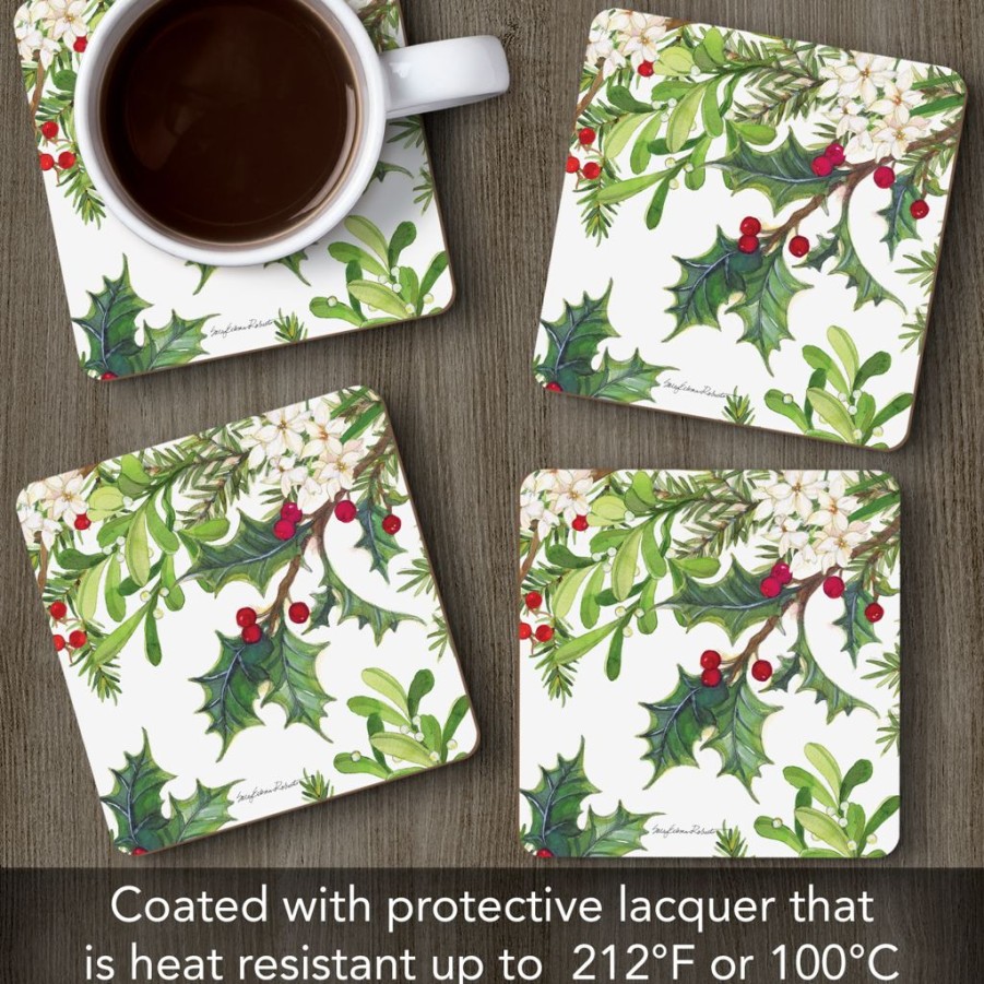 Tabletop British Isles | Cala Home Balsam & Berries Coasters (Set Of 4)