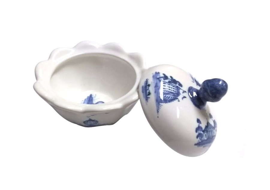 Tea Time British Isles Creamers & Sugar Bowls | Isis Ceramics Blue Palladian Sugar Bowl