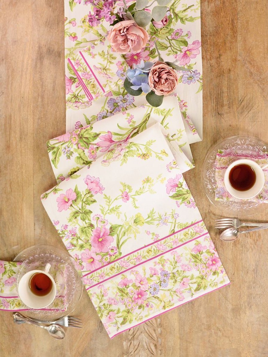 Tabletop April Cornell | April Cornell Graceful Garden Ecru Table Runner