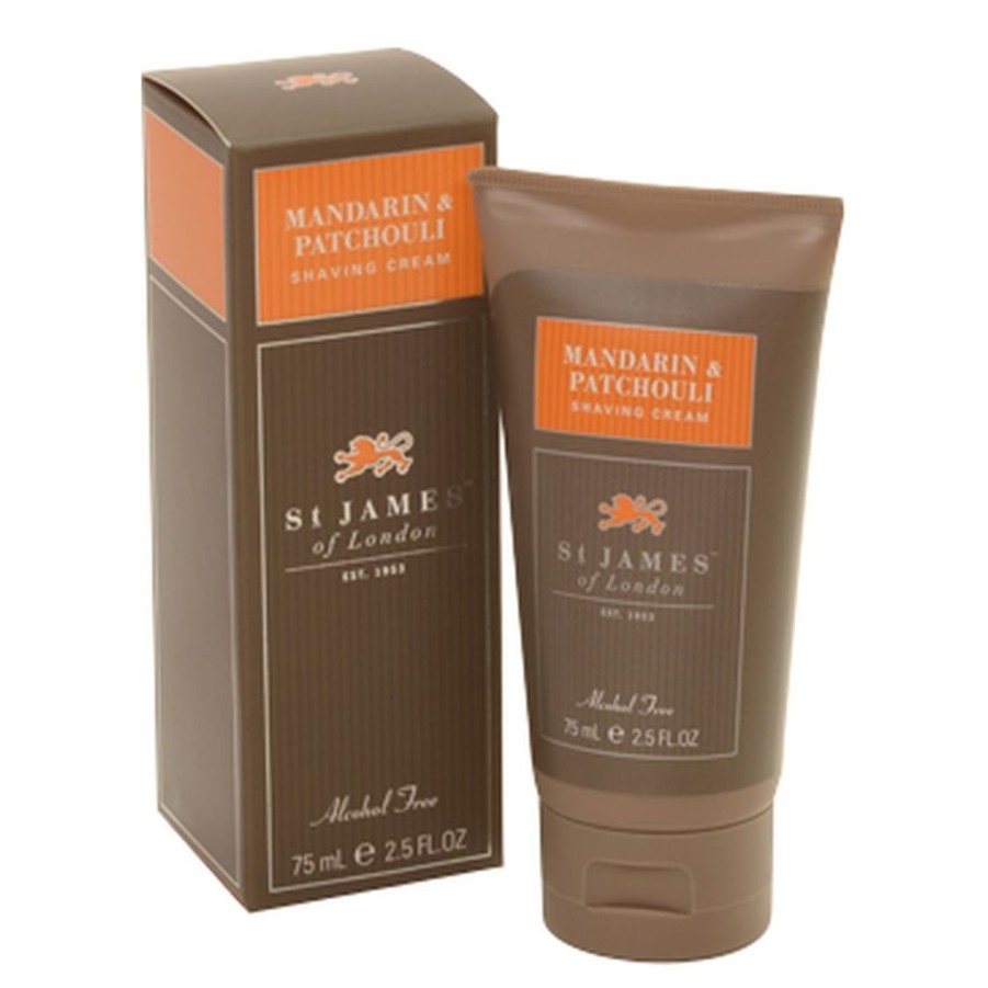 Bath & Body St. James of London Shaving Soaps & Cream | St. James Of London Mandarin & Patchouli Shaving Cream Travel Tube 75Ml