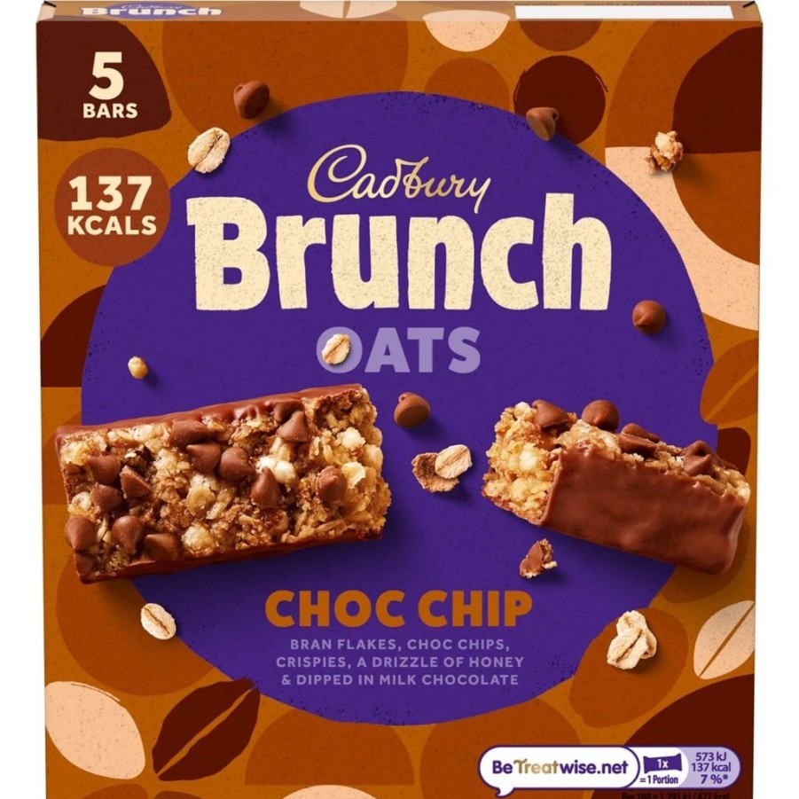 Food British Isles | Cadbury Choc Chip Brunch Oats Bars 5 Pack