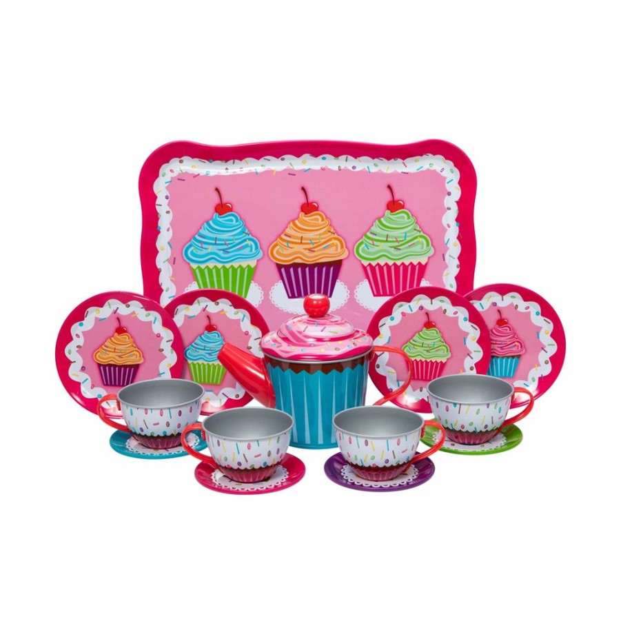 Children British Isles | Schylling Cupcake Tin Tea Set