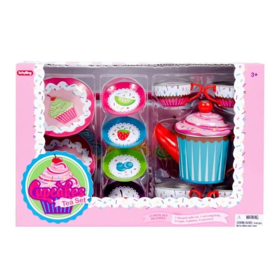 Children British Isles | Schylling Cupcake Tin Tea Set