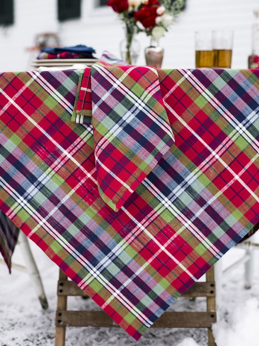 Tabletop April Cornell | April Cornell Joyful Plaid Tablecloth, 60" X 90"