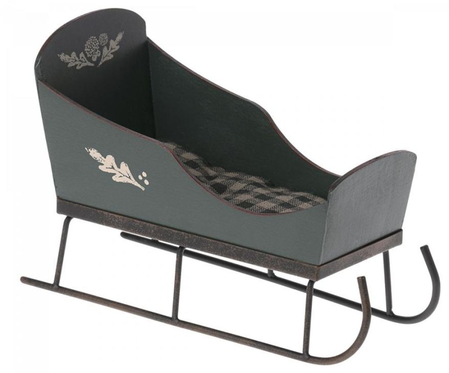 Children Maileg | Maileg Sleigh, Mini - Green