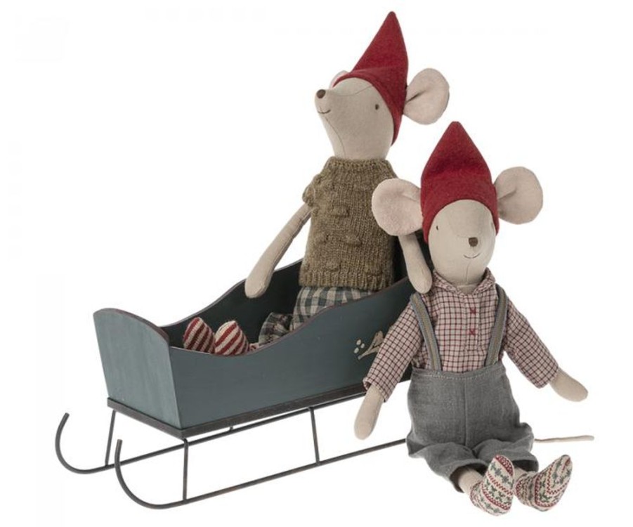 Children Maileg | Maileg Sleigh, Mini - Green