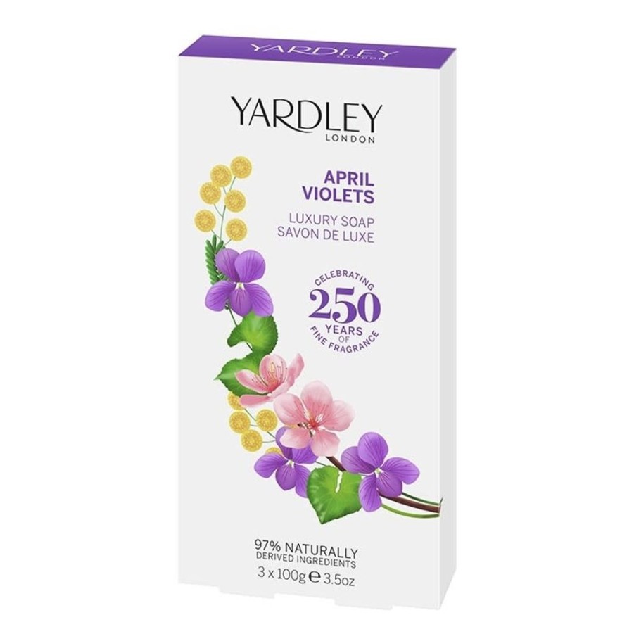 Bath & Body Yardley London Bar Soaps | Yardley April Violets Luxury Soap Box (3X100G)