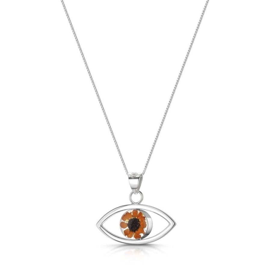 Wear Shrieking Violet Necklaces & Pendants | Shrieking Violet Sunflower Silver Necklace Lucky Eye