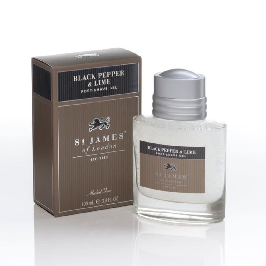 Bath & Body St. James of London Pre-Shave & Post-Shave | St. Jamesof London Black Pepper & Lime Post Shave Gel Moisturizer