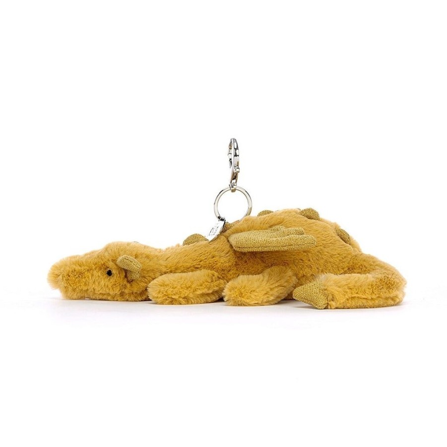 Children Jellycat | Jellycat Golden Dragon Bag Charm