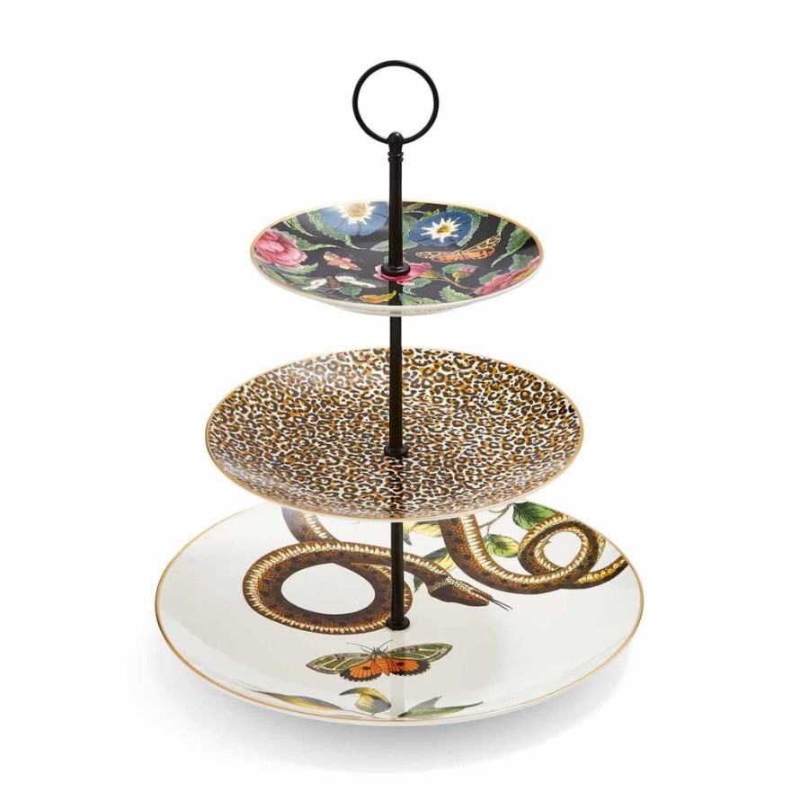 Tea Time Spode Serving Plates | Spode Creatures Of Curiosity 3 Tier Cake Stand