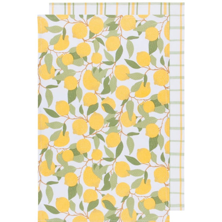 Tea Time Now Designs Tea Towels | Now Designs Danica Dish Towel Lemons (Set Of 2)