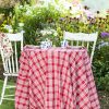 Tabletop April Cornell | April Cornell Berry Plaid Round Tablecloth - 88"