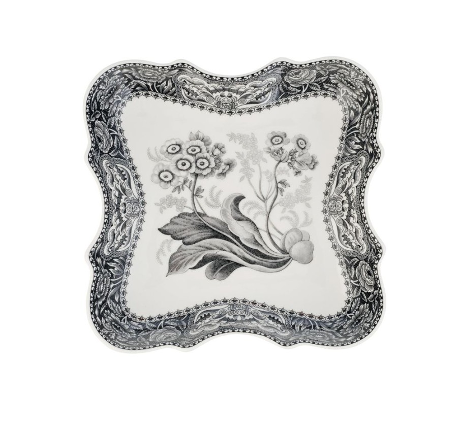 Tea Time Spode Serving Plates | Spode Heritage 9.5 Inch Devonia Tray (Floral)