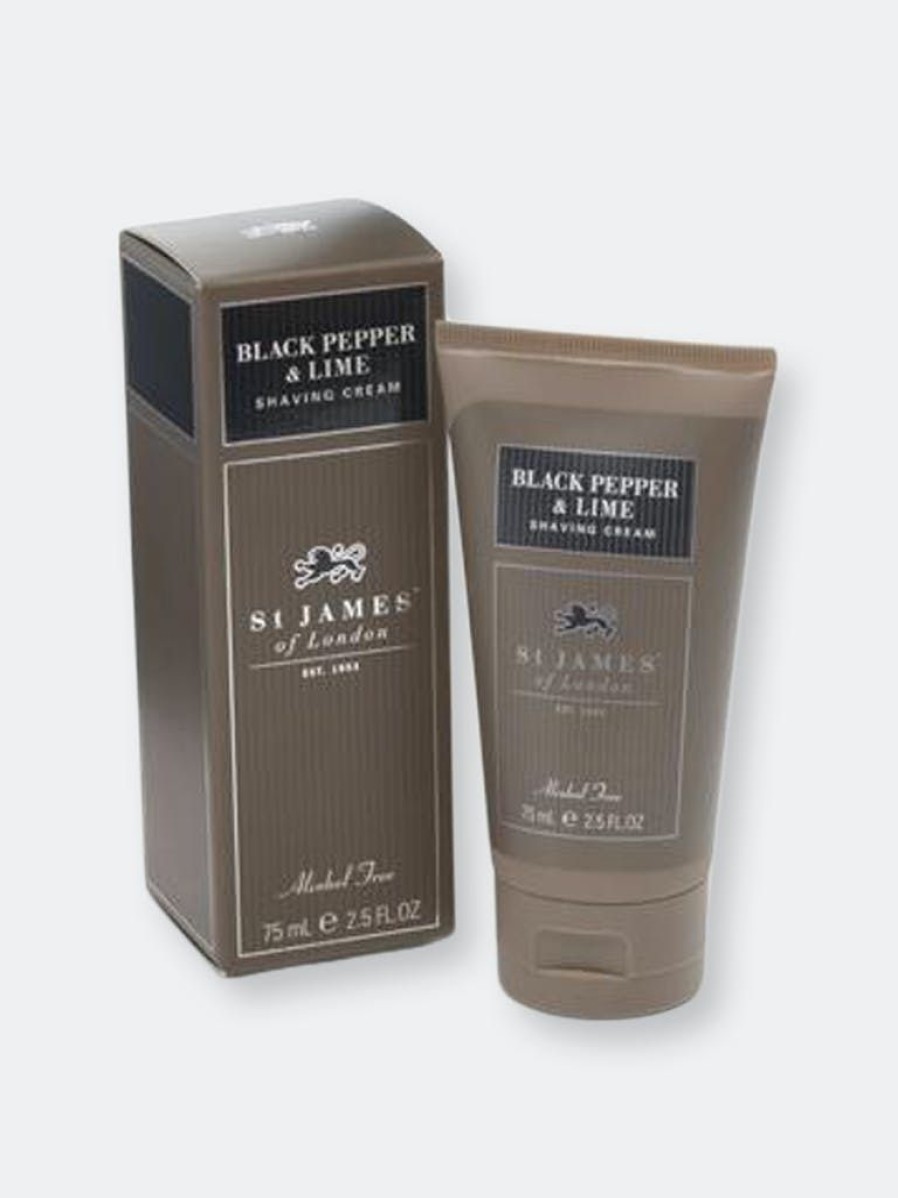 Bath & Body St. James of London Shaving Soaps & Cream | St. James Of London Black Pepper & Lime Shaving Cream Travel Tube