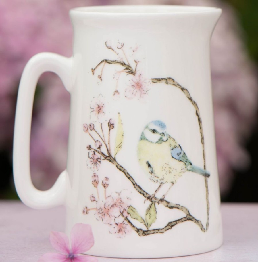 Tabletop Mosney Mill Mosney Mill | Mosney Mill Blue Tit On Blossom Bone China Small Jug