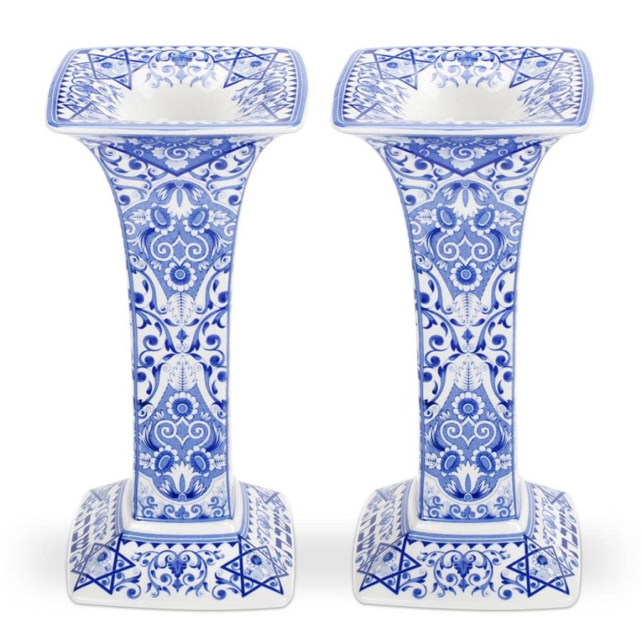 Decor Spode Home Accents | Spode Judaica Collection Candlesticks Pair