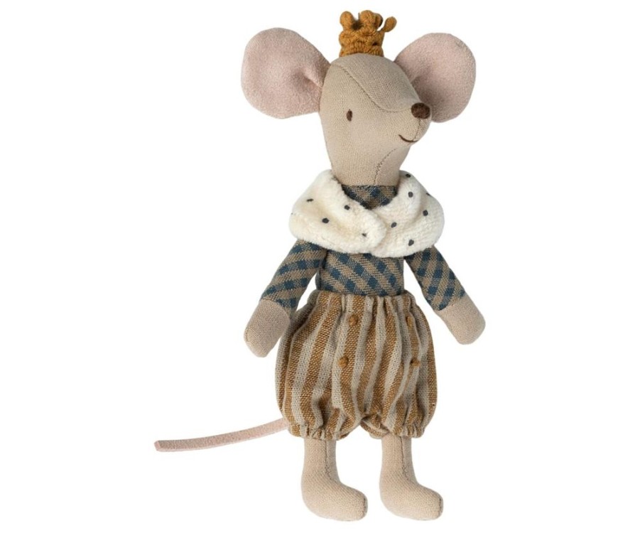 Children Maileg | Maileg Big Brother Prince Mouse Plaid