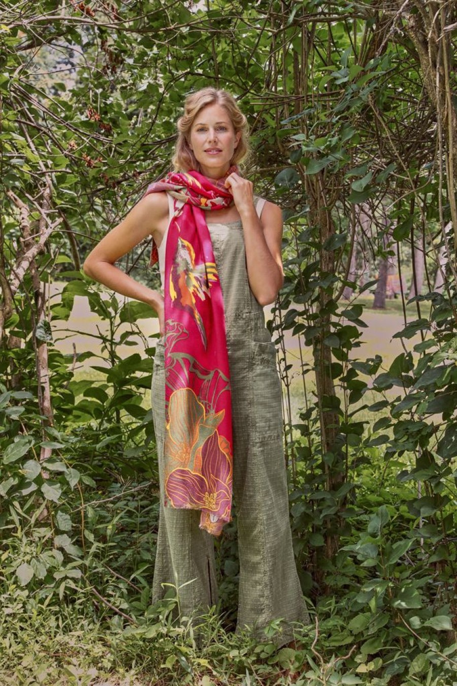 Wear Powder UK | Powder Uk Hovering Hummingbird Printed Scarf