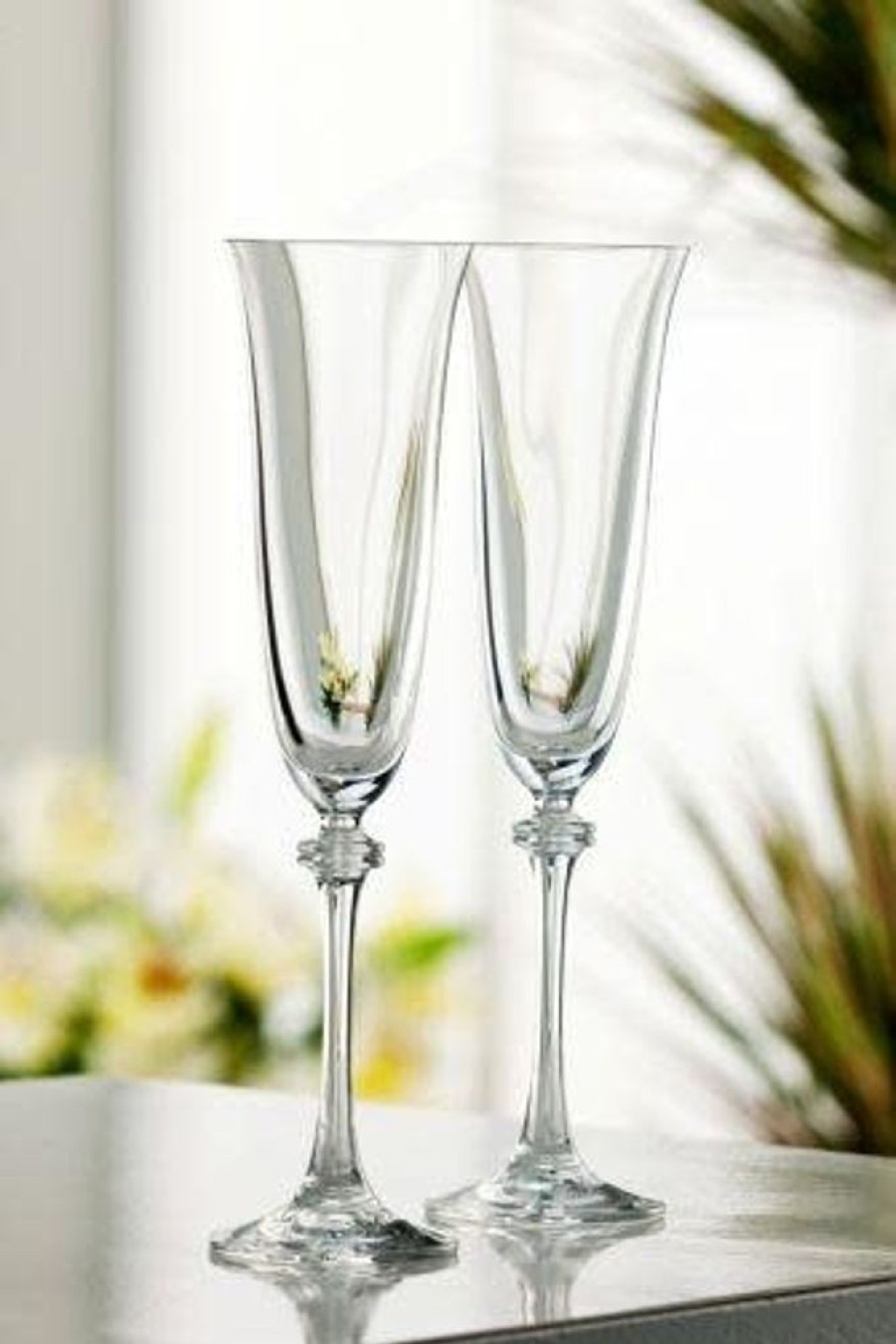 Tabletop Galway Crystal | Galway Crystal Liberty Flutes, Set Of 2