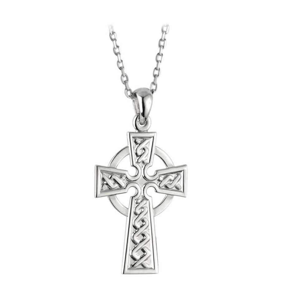 Wear Solvar Necklaces & Pendants | Solvar Sterling Silver Small Celtic Cross Pendant S4392