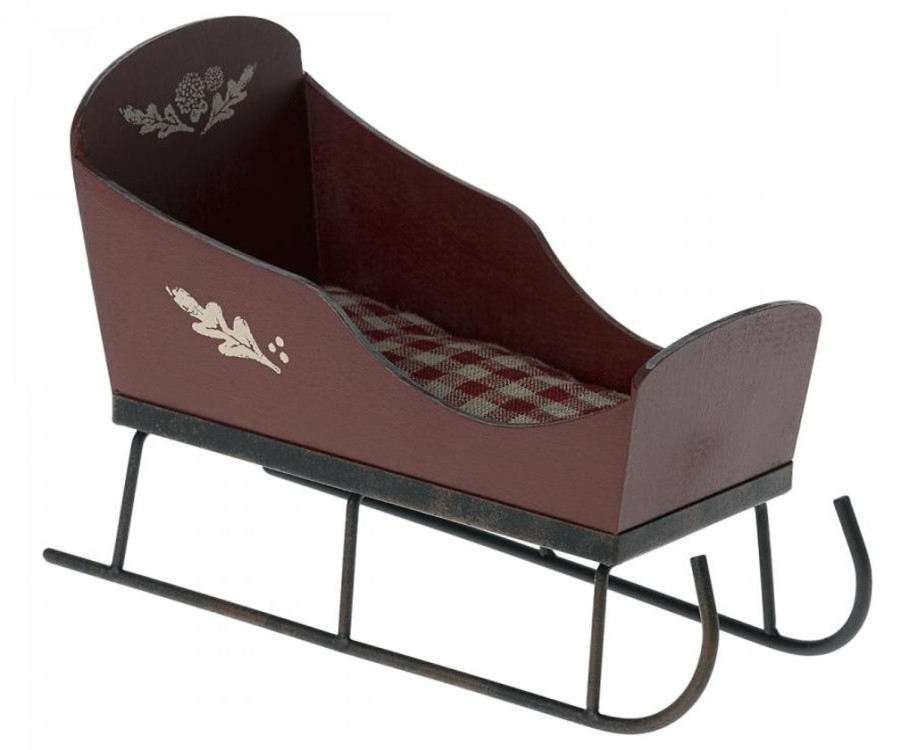 Children Maileg | Maileg Sleigh, Mini - Red