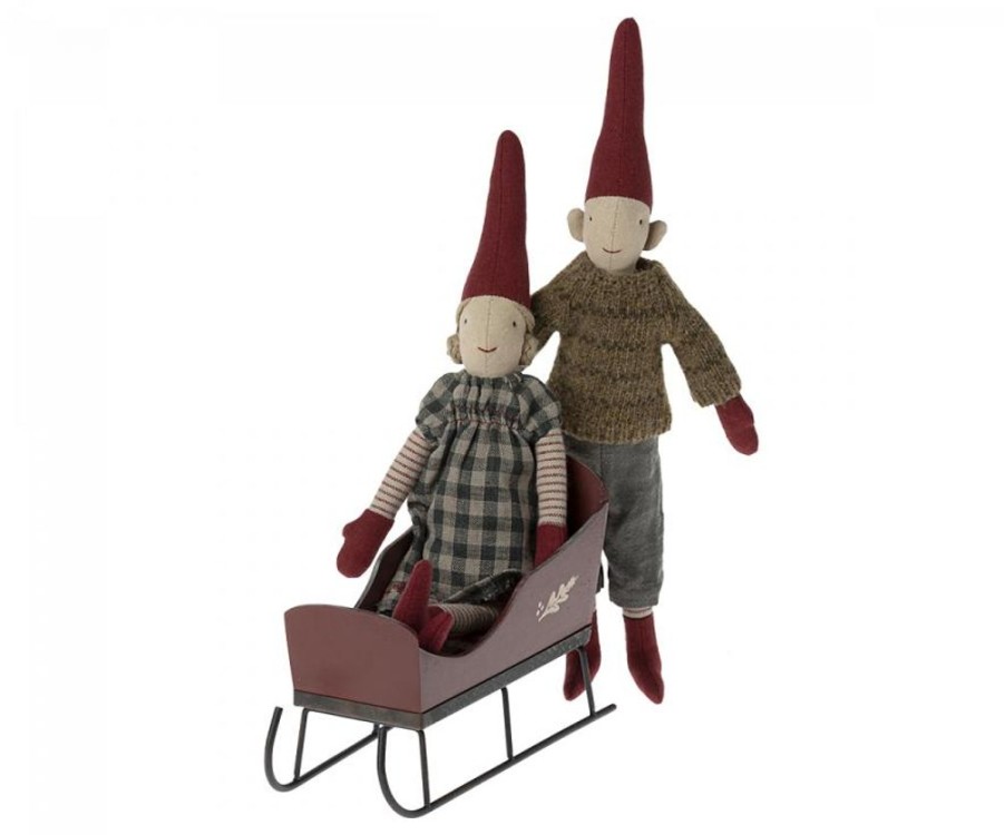 Children Maileg | Maileg Sleigh, Mini - Red