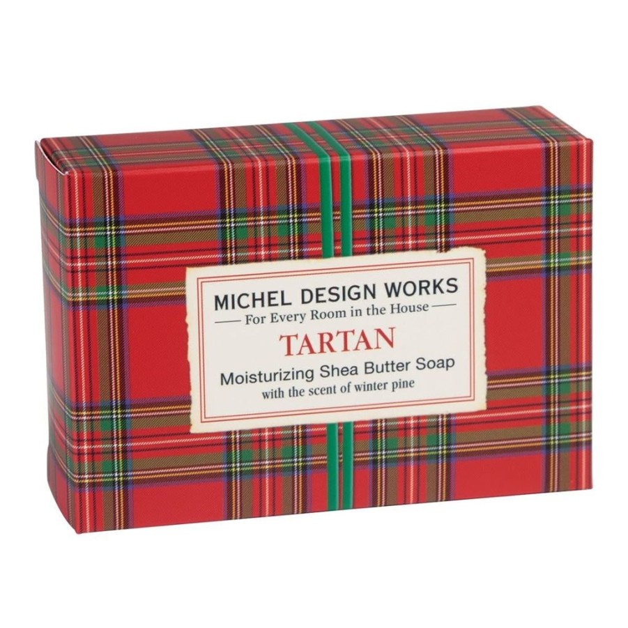 Bath & Body Michel Design Works Holiday Bar Soaps | Michel Desgin Works Tartan Boxed Single Soap 4.5 Oz