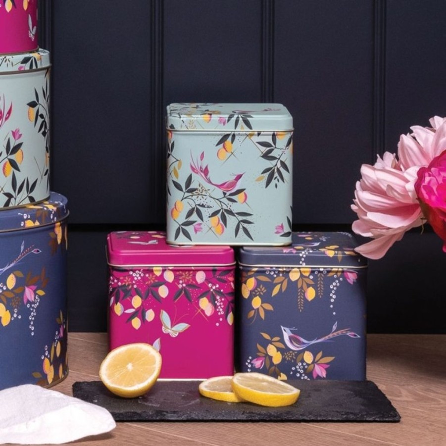 Tea Time British Isles Tea Tins & Storage Jars | Sara Miller Orchard Square Caddies, Set Of 3