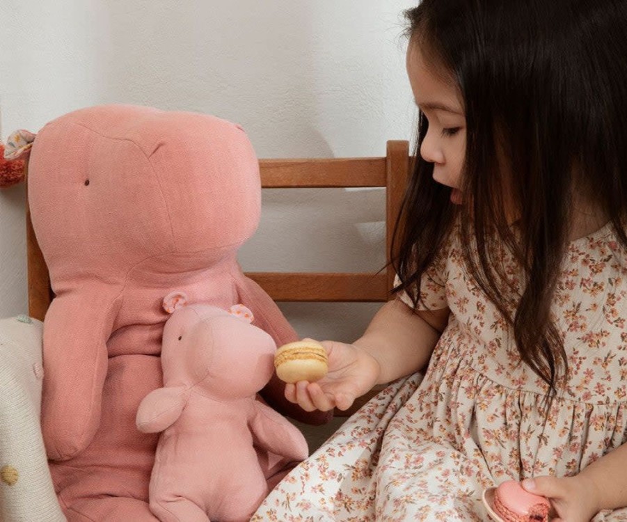 Children Maileg | Maileg Safari Friends Small Hippo (Soft Rose)