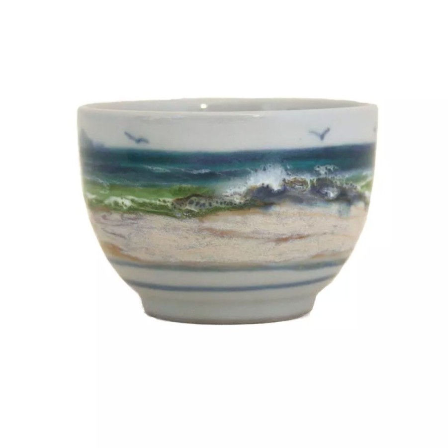 Tea Time British Isles Creamers & Sugar Bowls | Highland Stoneware Seascape Sugar Bowl