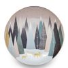 Tea Time British Isles Tea Plates | Portmeirion Sara Miller Frosted Pines 8" Plate (Deer)