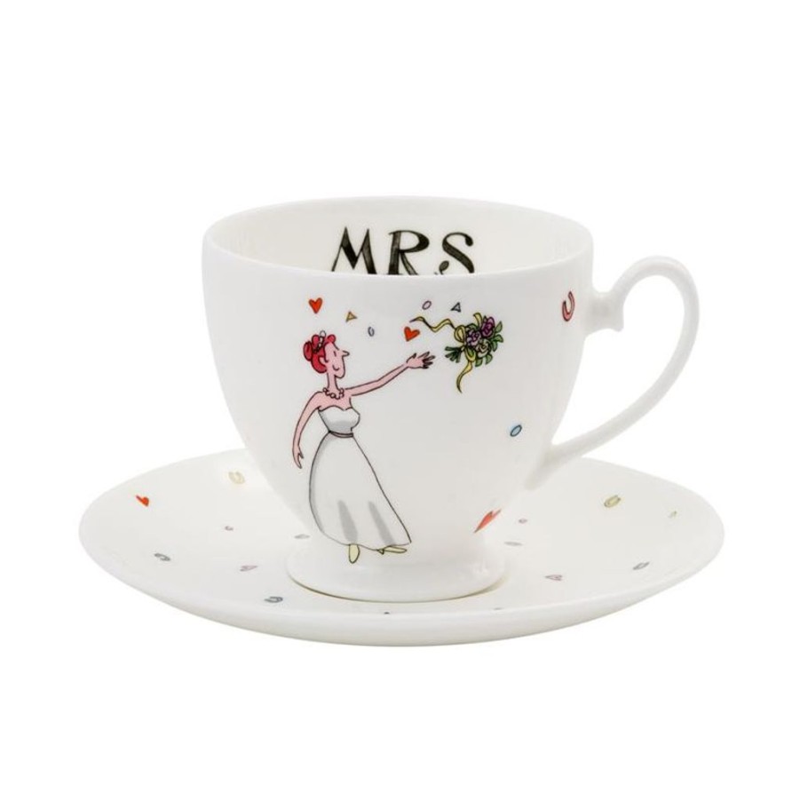 Tea Time British Isles Teacups & Saucers | Alison Gardiner Mrs Wedding Teacup & Saucer