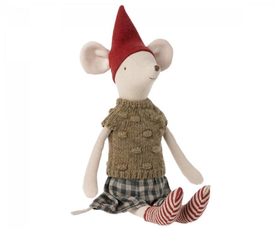 Children Maileg | Maileg Christmas Mouse, Medium - Girl (Sweater)