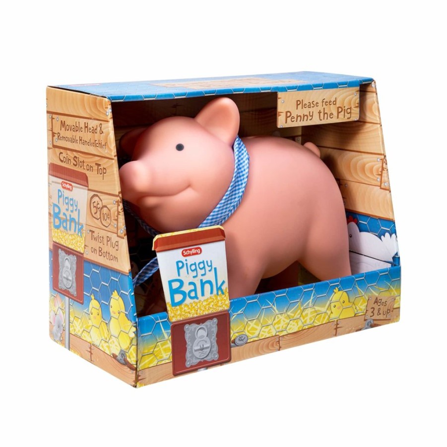 Children British Isles | Schylling Penny The Pig Rubber Piggy Bank