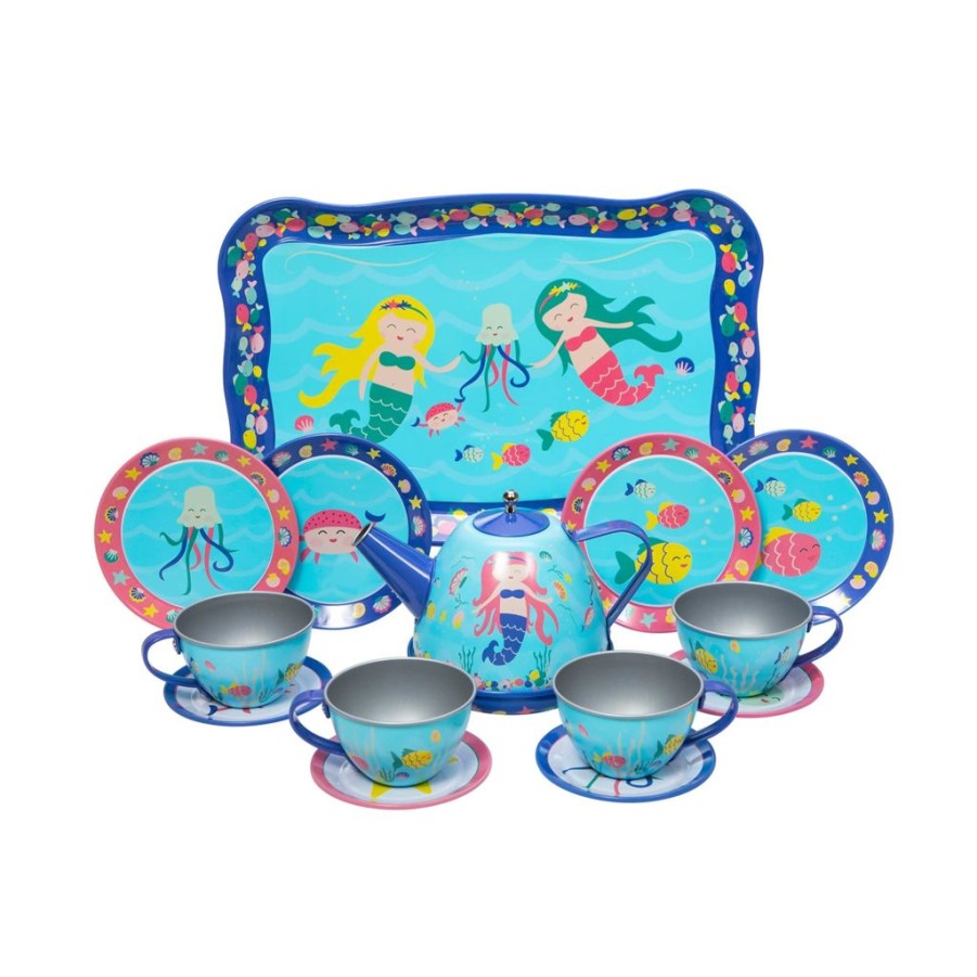 Children British Isles | Schylling Mermaid Tin Tea Set