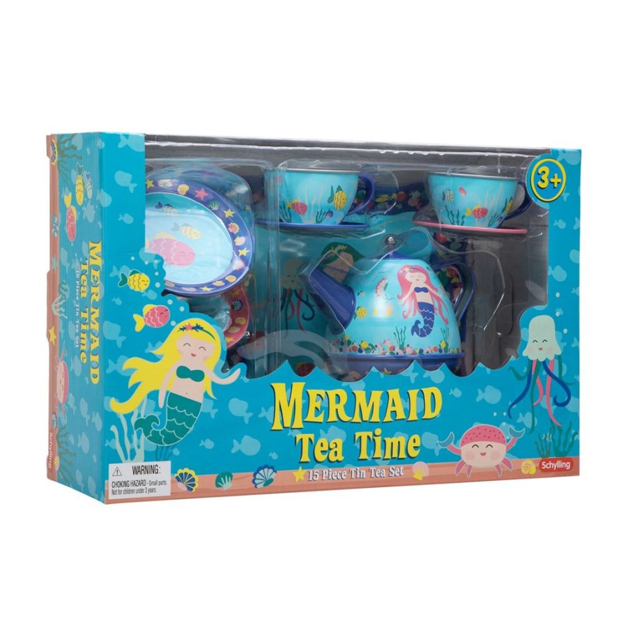 Children British Isles | Schylling Mermaid Tin Tea Set